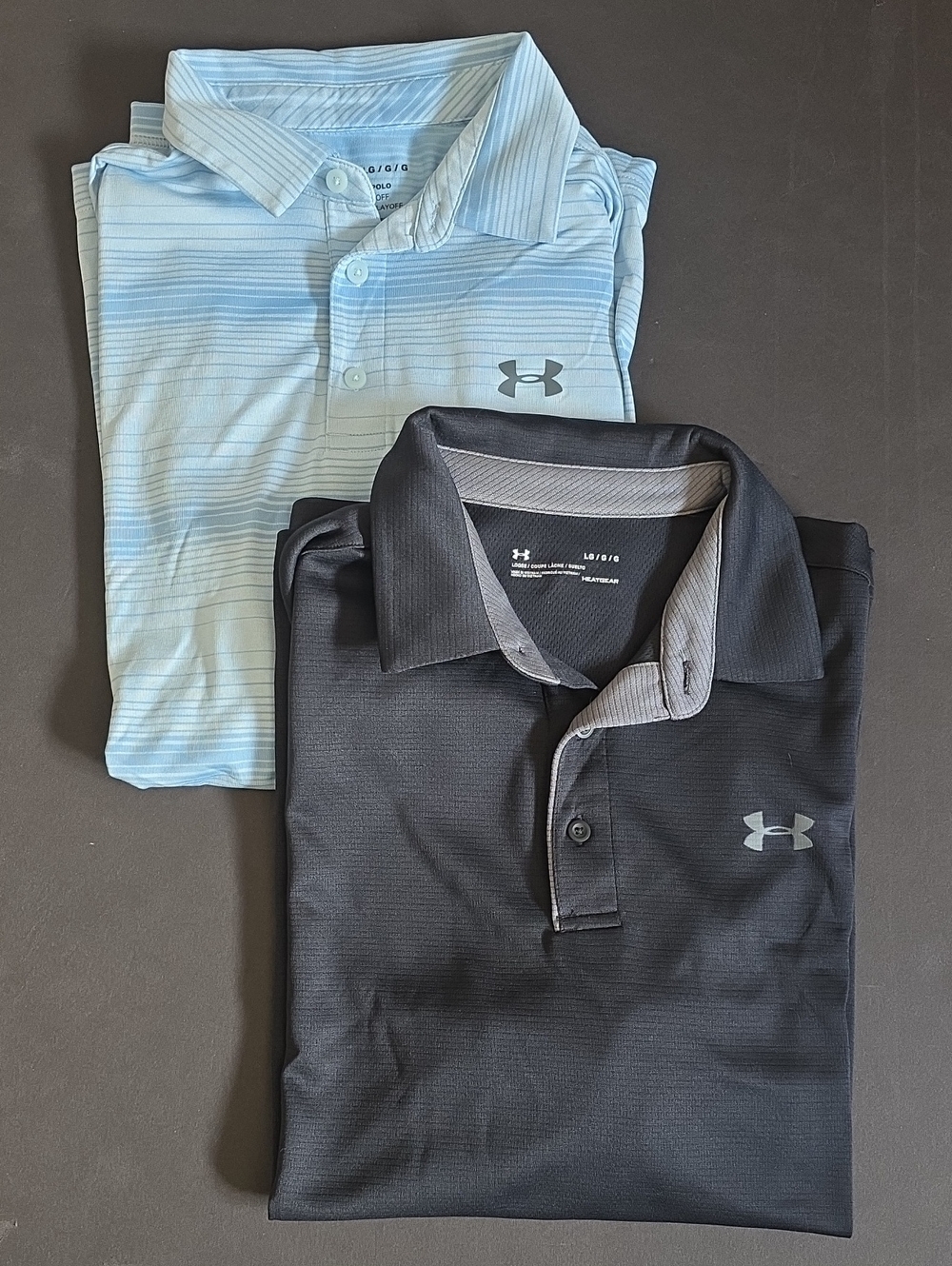 Mens Under Armour Large Golf Shirt 2-Piece Bundle